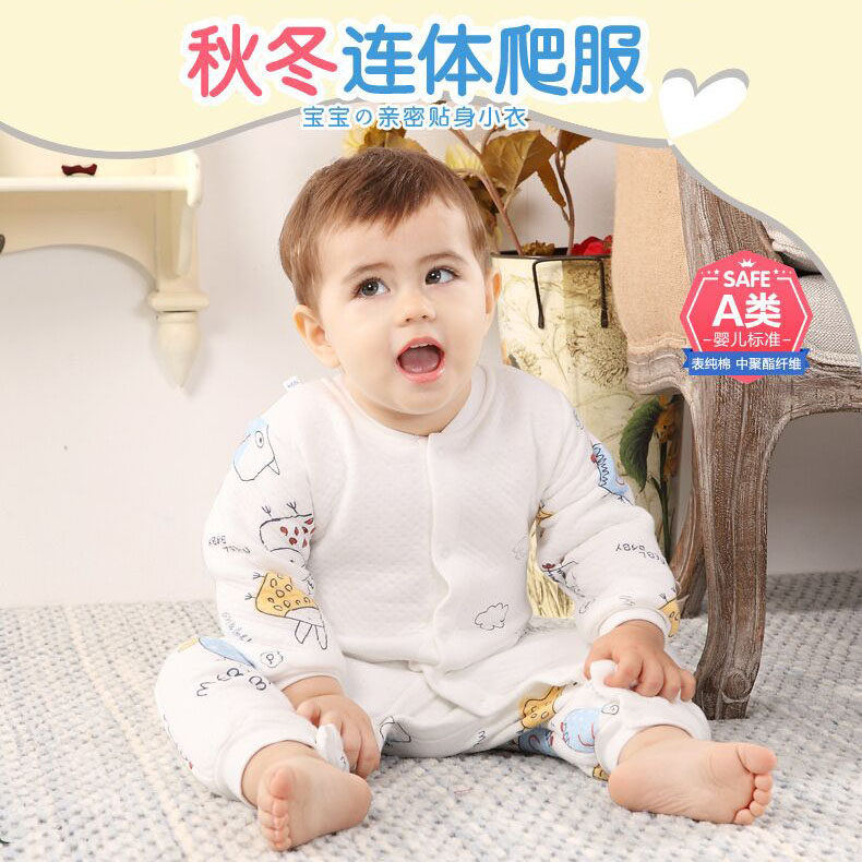 长袖保暖婴儿连体衣