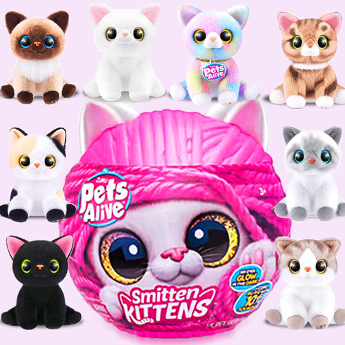ZURU佩特宠物毛线猫咪盲盒女孩儿毛绒公仔发声玩偶礼物小猫咪新款 - 封面