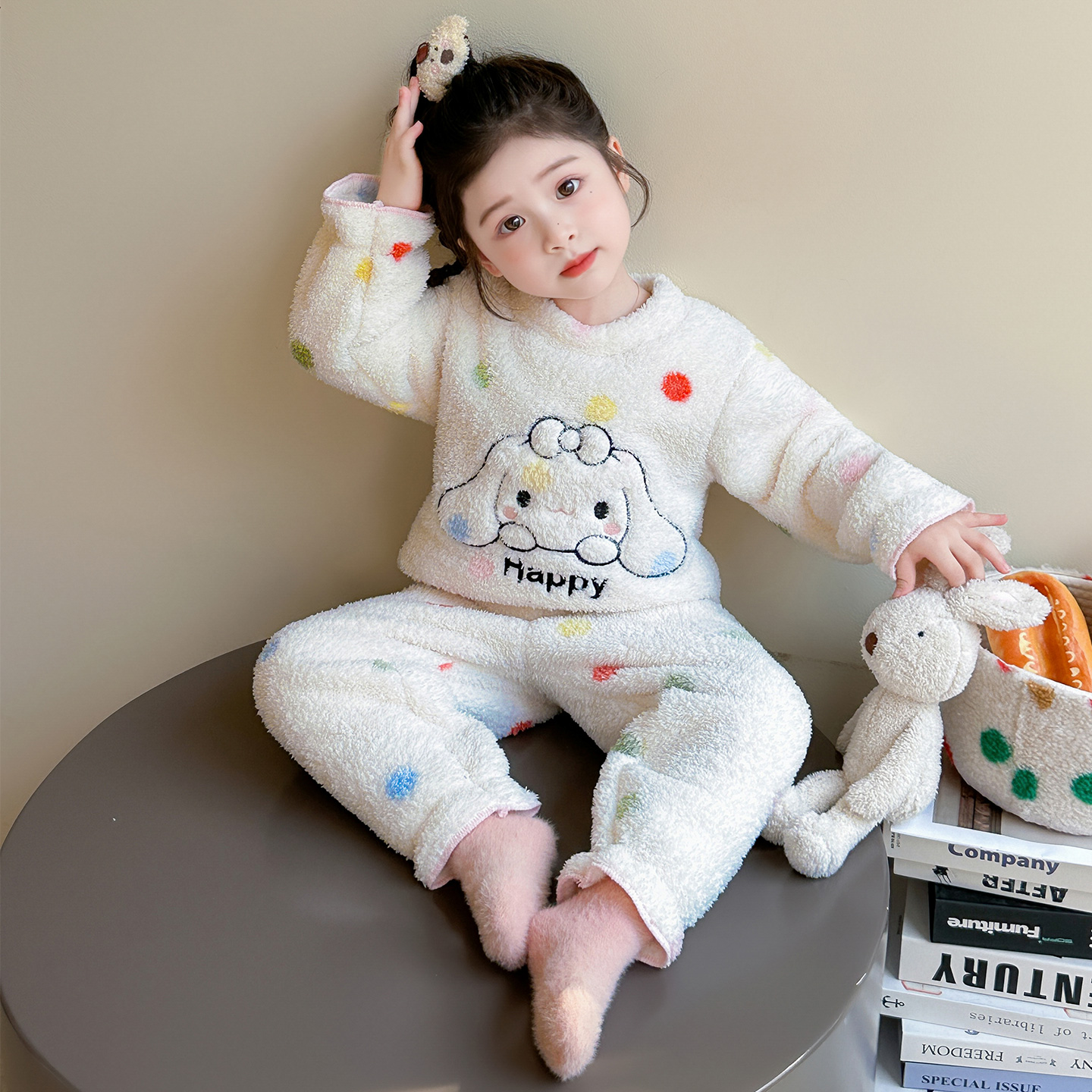 儿童睡衣秋冬款珊瑚绒加绒加厚