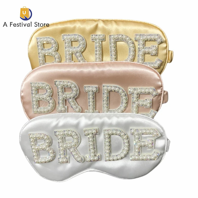 Bride To Be Skilk Satins Sleep Mask Wedding Decoration Bache