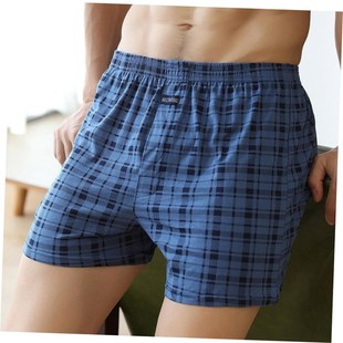 loose cotton 大码 Mens 男式 boxer underwear shoRrts宽松平角裤