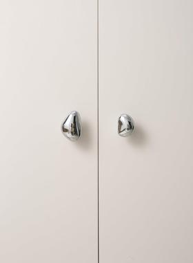 indoors设计款中古风鹅卵石柜门把手衣柜鞋柜抽屉不规则小拉手