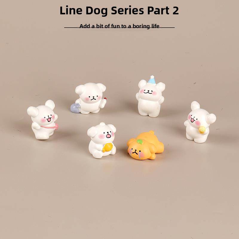 采购产品修覆桌面小装饰品，可爱的线条，狗办公室电脑显示器，工