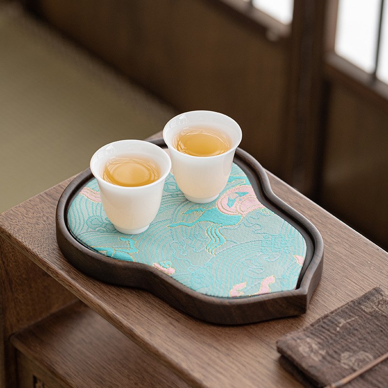 新中式黑檀木葫芦盘干泡盘茶道壶垫干泡台壶垫小茶盘茶托小壶承
