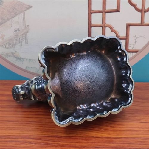 复古烟灰缸创意个性寓意吉祥金属防摔龙龟防风带盖防飞灰大烟缸