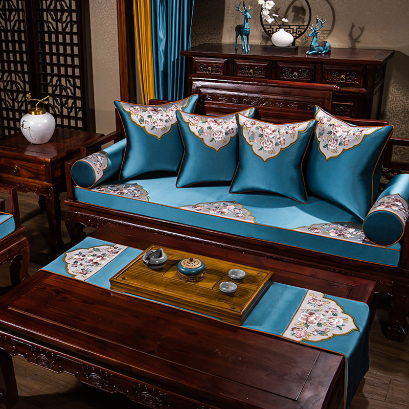 新中式红木沙发垫坐垫定制