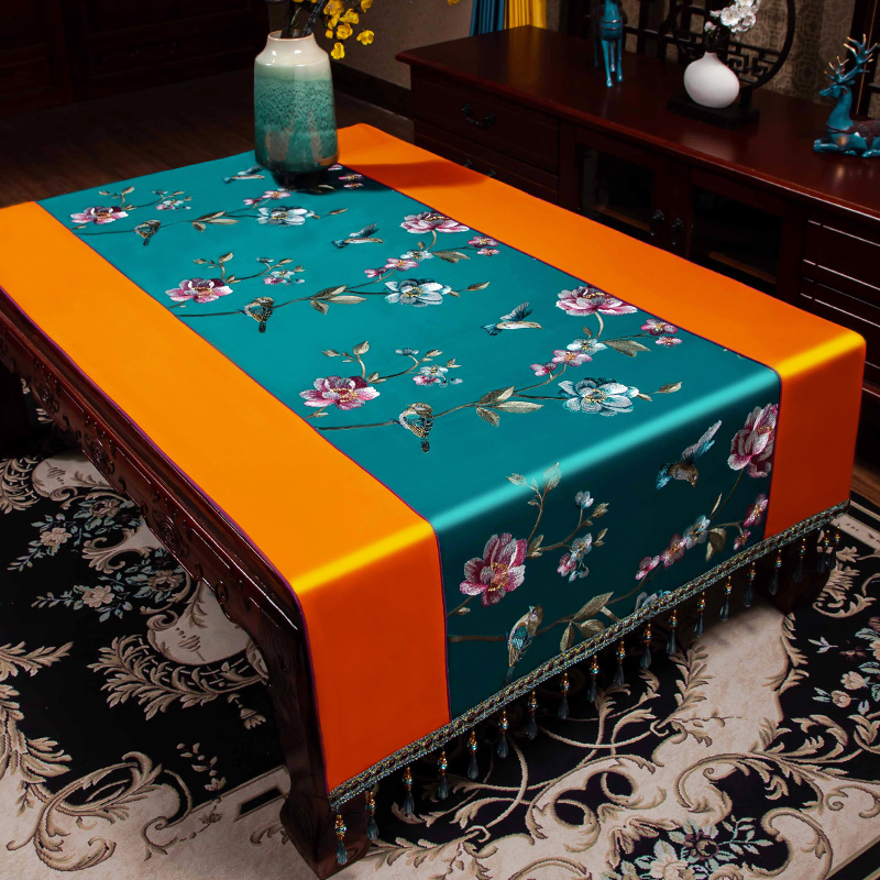 轻奢高级感茶席防尘桌布高端定制