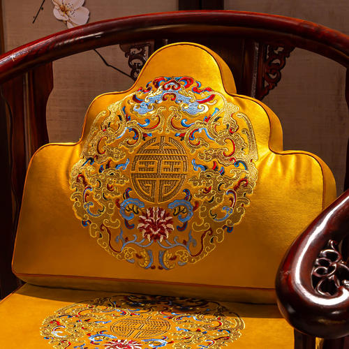 中式靠山靠枕山形靠背垫