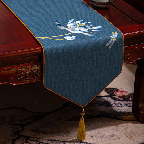 中式轻奢高级感桌旗高端定制