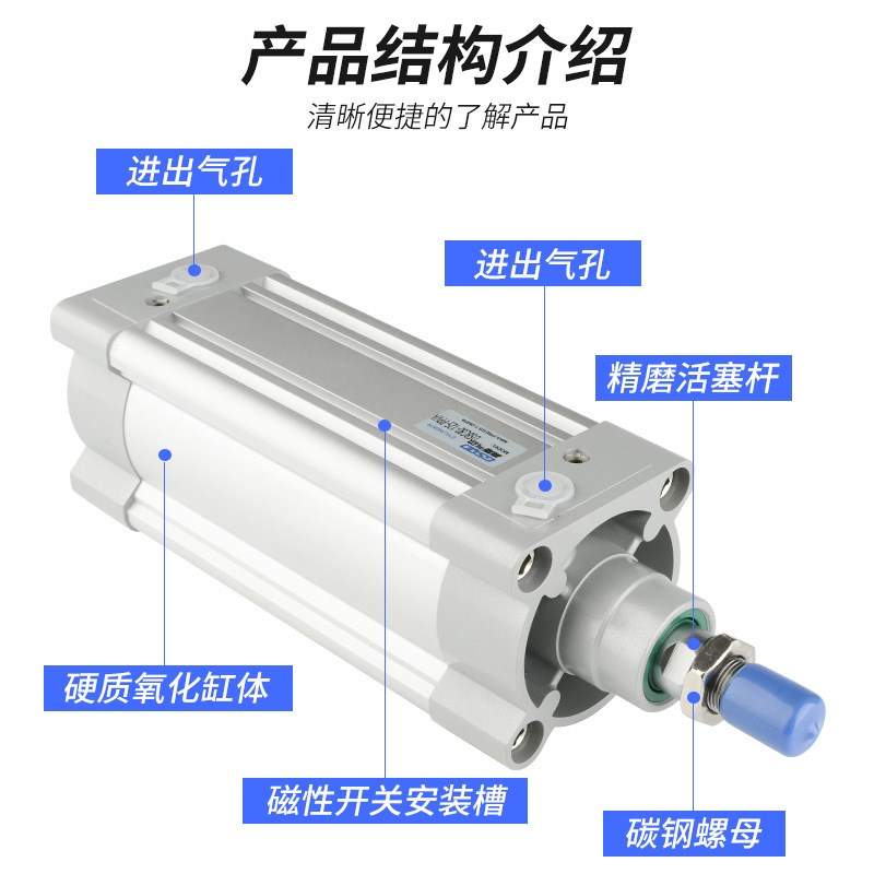费斯托型DSBC标准气缸DSBG32-40-50-63-80-100-125/25-75-150-200