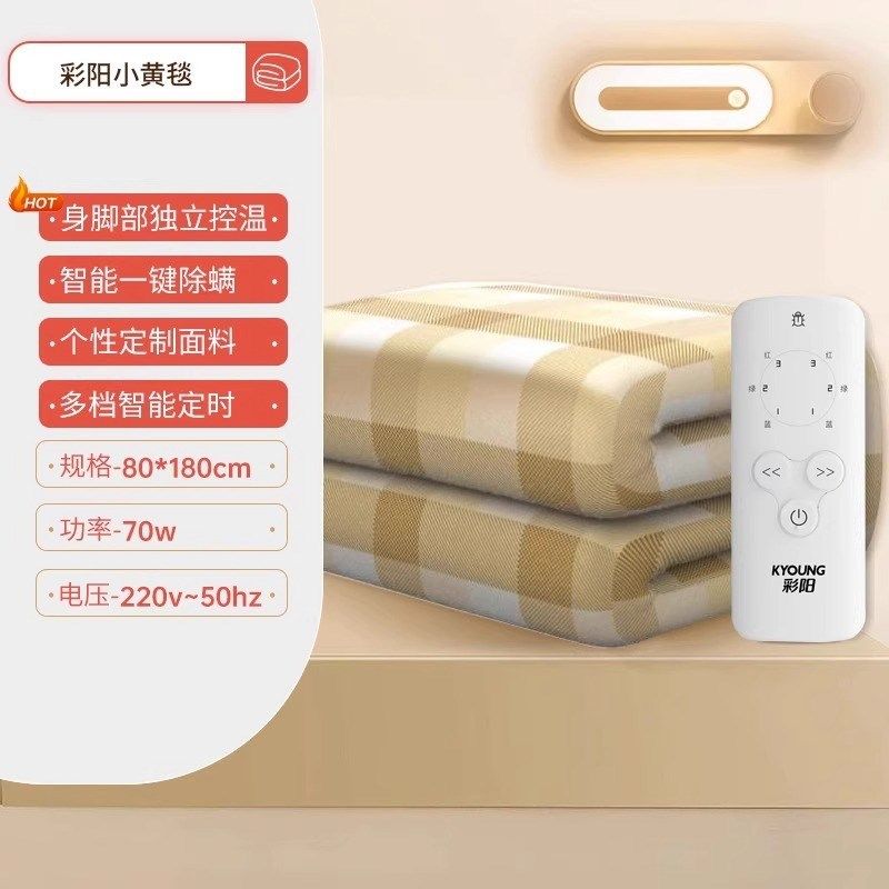 彩阳电热毯单双人双控电褥子调温水暖家用宿舍安全