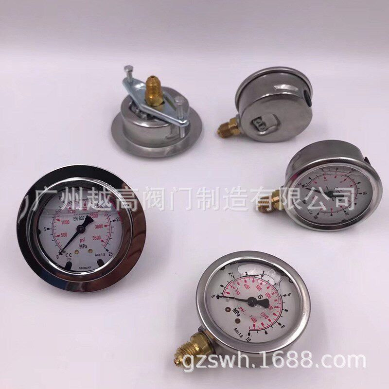 不锈钢差压表压差表气液体 耐腐蚀 指针式 过滤器测量