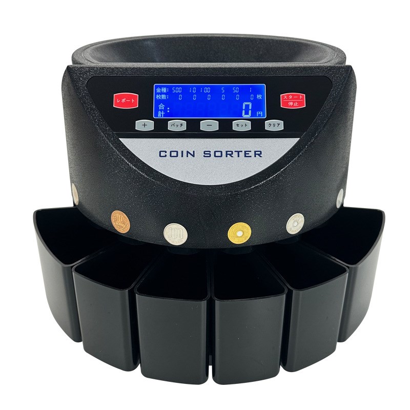 9002D硬币清分机合计金额日文界面硬币分拣机清点机