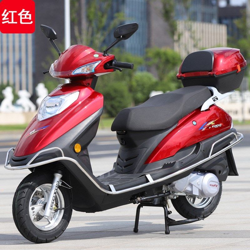 电喷宇钻款踏板摩托车两轮燃油助力车整车可上牌男女式成人摩托车