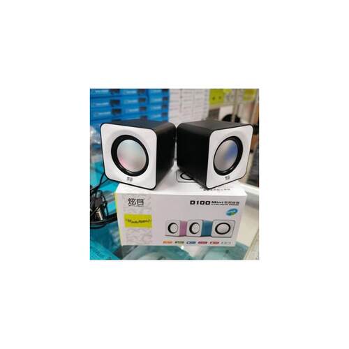 炫目 D100台式电脑迷你音响重低音炮家用USB便携手机笔记本小音箱