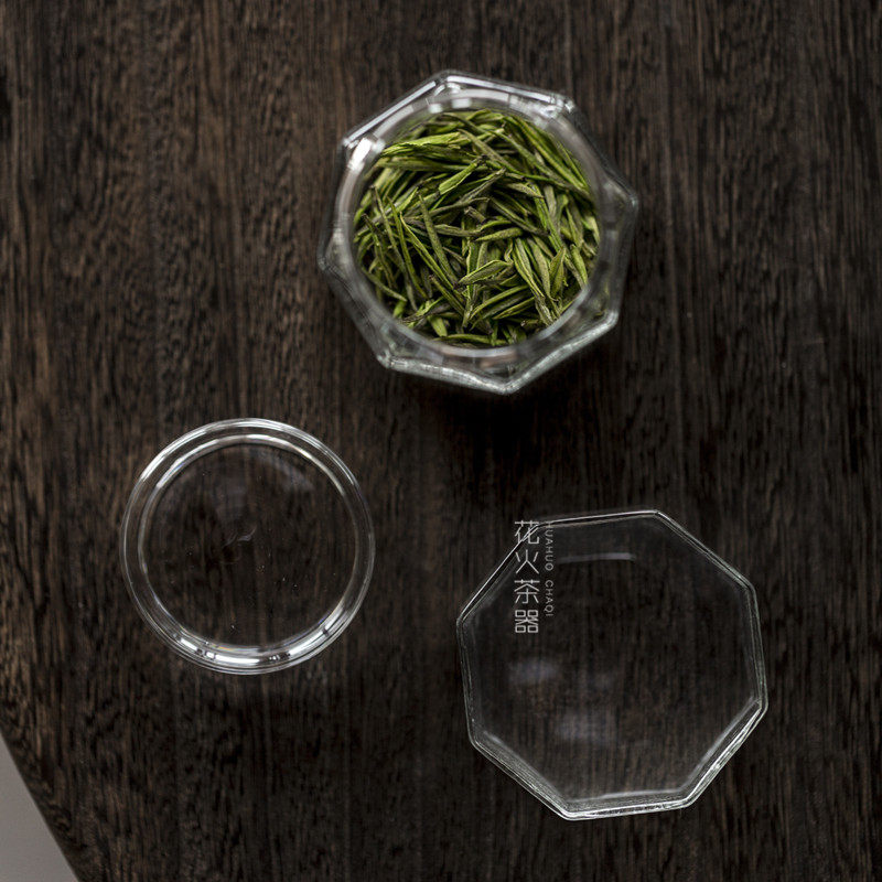 玻璃茶叶罐八角迷你茶仓便携小罐子可爱茶罐香粉罐日式小储茶罐