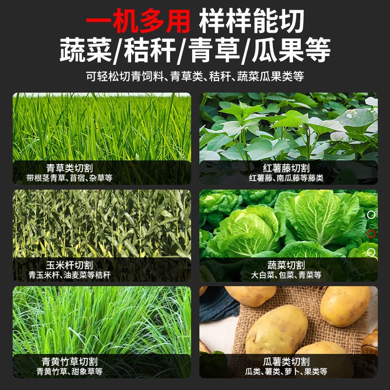 铡草机切菜机不锈钢碎菜机喂鸡蔬菜切碎机饲料粉碎机养殖用打碎机