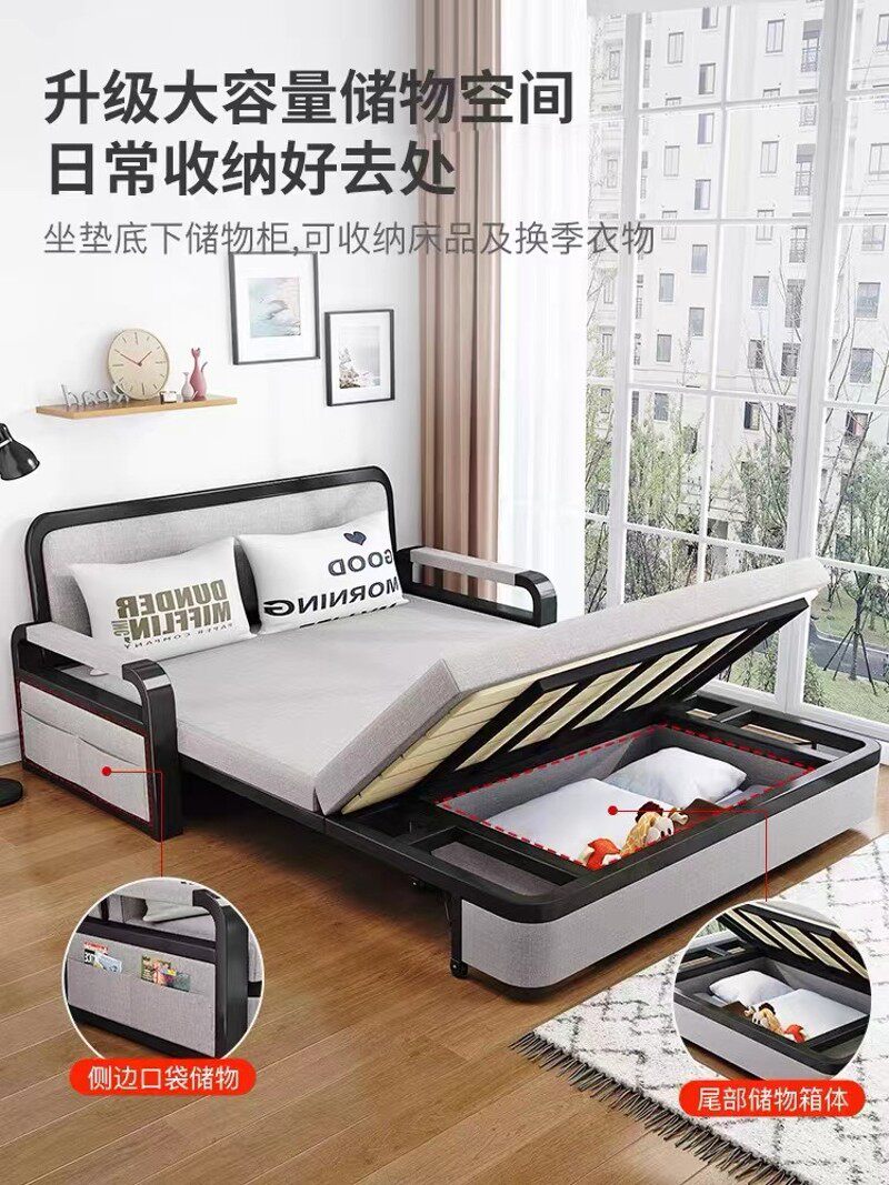 沙发床可折叠两用靠背椅客厅多功能储物沙发床乳胶沙发软包沙发床