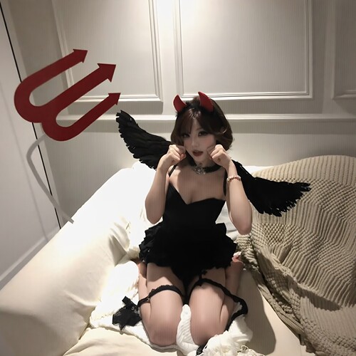 黑色小恶魔羽毛翅膀COS演出道具