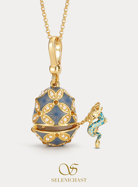 SELENICHAST原创设计生肖蛋系列龙项链毛衣链小众吊坠送生日礼物