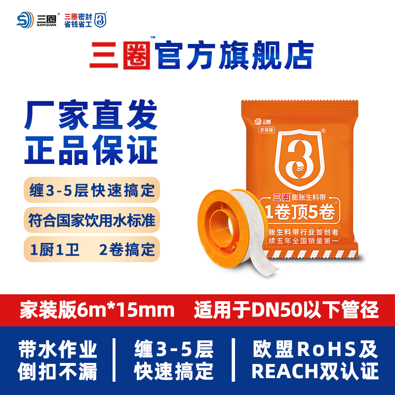 三圈膨胀生料带净水器专用