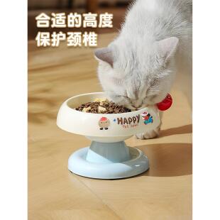猫碗狗碗食盆宠物小猫咪不锈钢饭碗猫喝水碗猫粮增高架防打翻水碗