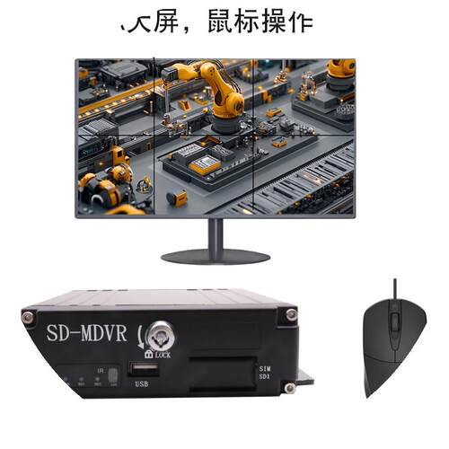 自动化设备流水线纺织设备多工位监视摄影镜头4/8路同时显示监控