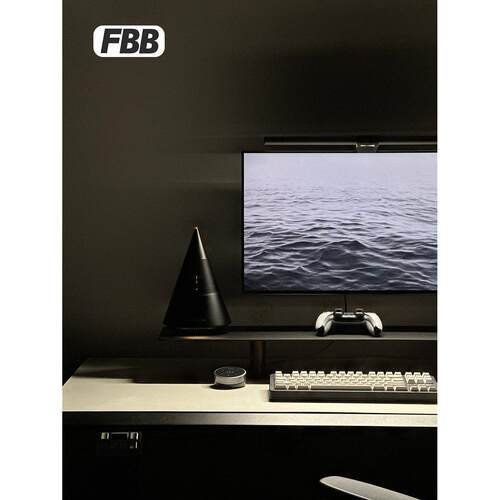 FBB超薄铝合金电脑增高架显示器桌面台式黑白色胡桃木收纳笔记本