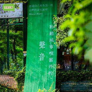 网红装饰挂布音乐会布置树下见高级氛围感纱幔打卡拍照背景布定制