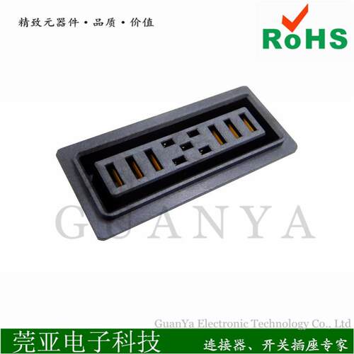 供无人机11P母座 M30电池接口 3正3负大电流电源5P信号连接器端子