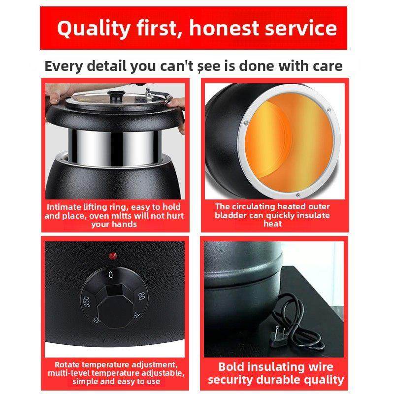 304不锈钢自助暖汤锅商用10L暖粥桶暖粥锅酒店保温锅电热汤锅,厨房电器,商用保温锅/保温桶,淘宝优惠券,粉丝福利购,淘宝优惠卷