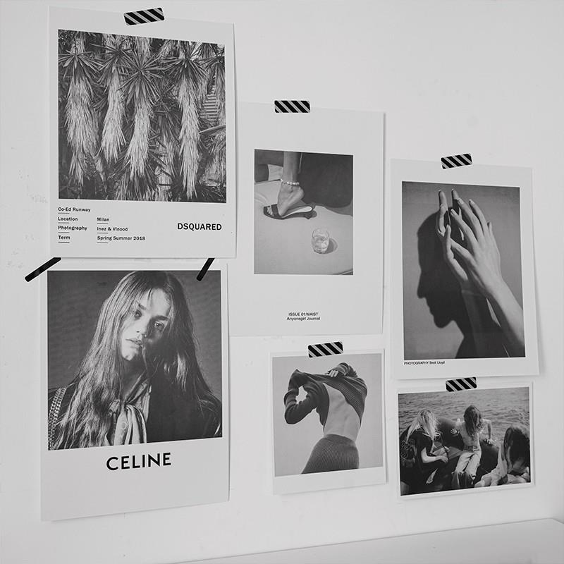 美式覆古杂志海报卡片墙贴ins房间墙面装饰贴画 画卧室遮丑墙壁贴