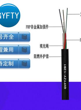 GYFTZY-4芯阻燃光缆8/12/24/48/72/96B1室外架空非金属单模光纤线