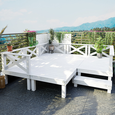 户外防腐木露台地板地面铺设露天花园布置阳台自铺榻榻米庭院地台