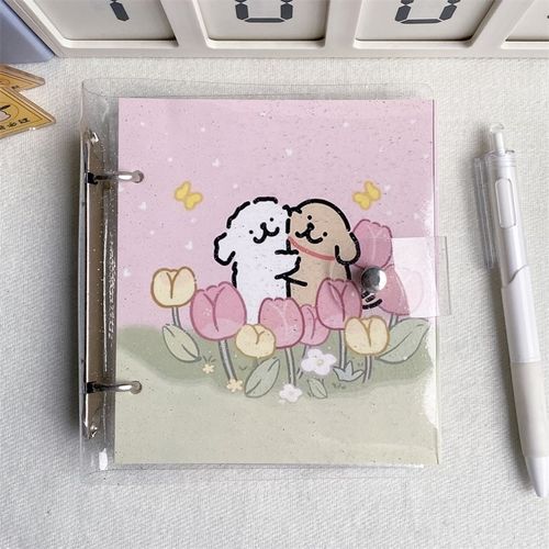 线条小狗小卡收纳册学生可爱小众照片相册集拍立得卡套卡册纪念册