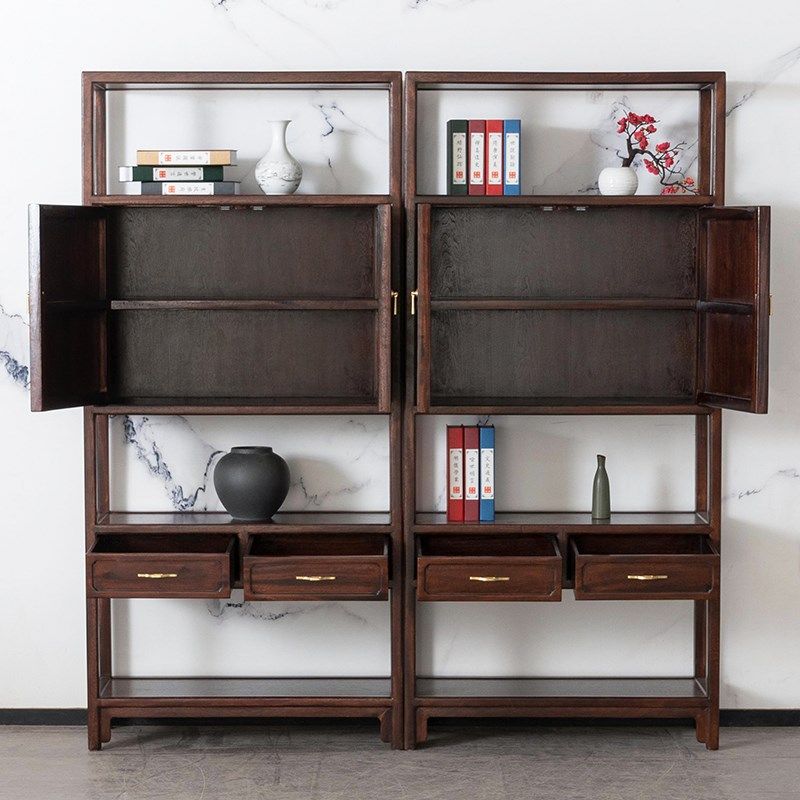 新中式实木博古架多宝阁茶柜置物架子茶叶架展示柜茶室茶具摆件柜