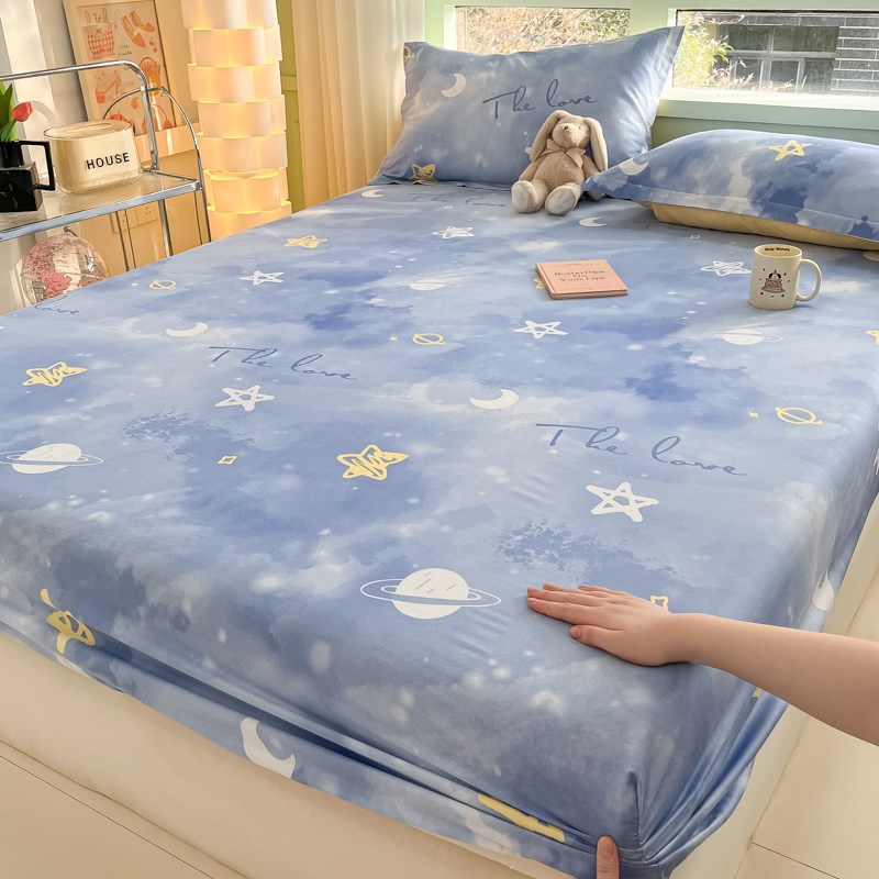 床笠100全棉床罩2024新款纯棉1米2儿童薄床垫1米5南通学生宿舍90