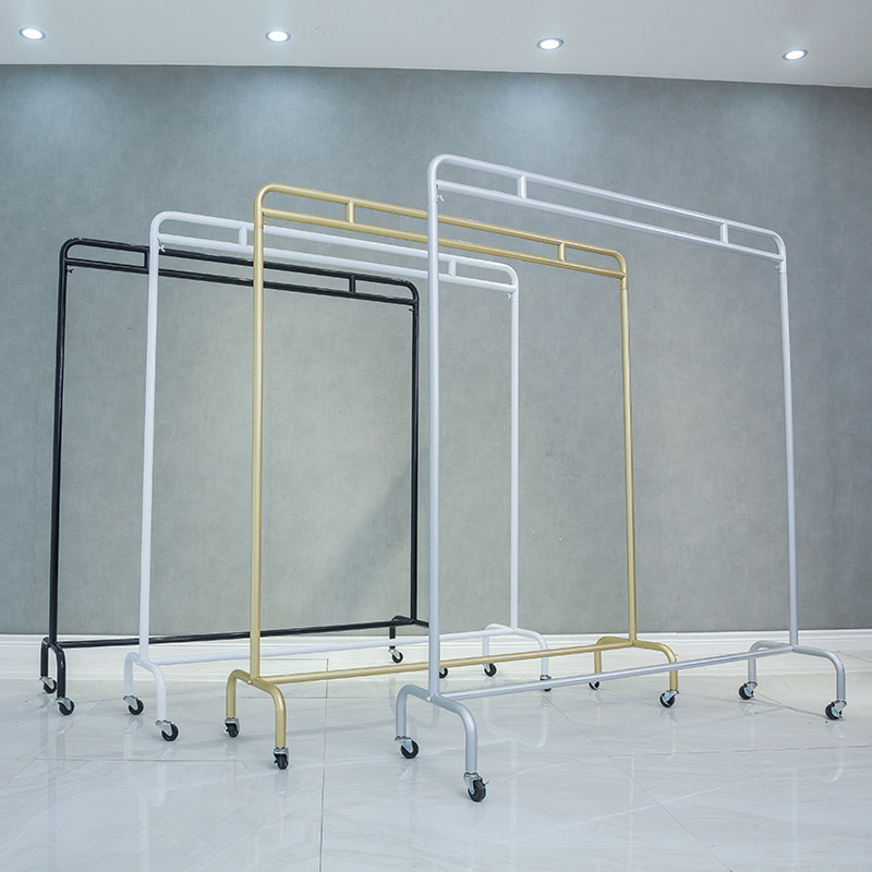 服装店展示架货架冬装大衣皮草外套挂衣架婚纱可活动移动承重衣架