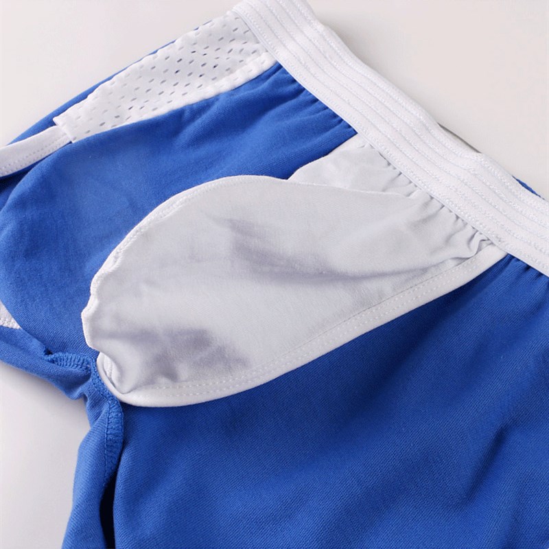 夏季纯棉阿罗裤男士平角内裤衩个性感青年宽松透气睡裤四角短裤头