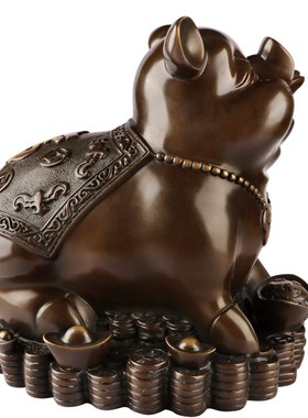 大仕缘 工艺品五福大财猪家居摆件生肖生日开业礼品纳财猪