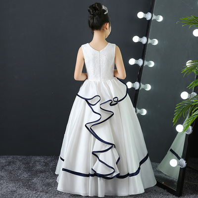 女儿童走秀礼服女童公主裙钢琴演出服表演礼服中大童主持人晚礼服