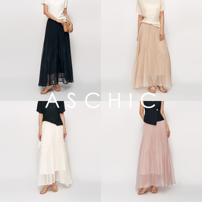 AS chicSS人鱼姬2.0/春夏高级感气质网纱百褶鱼尾半裙ASQ20191