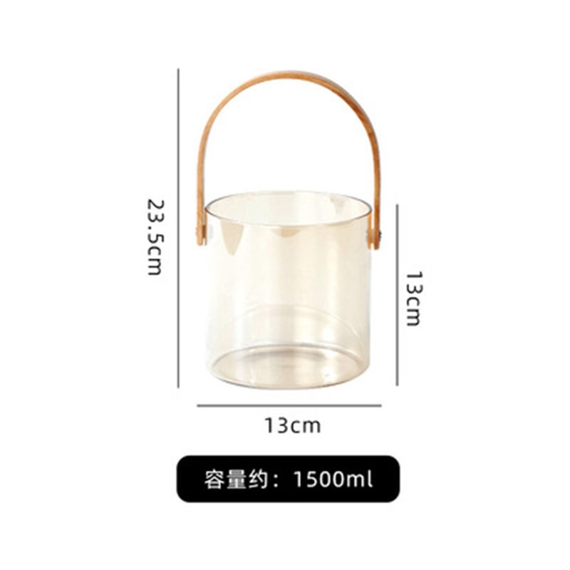 冰桶手提玻璃篮子水果提篮干果盘家用简约现代客厅冰镇酒桶