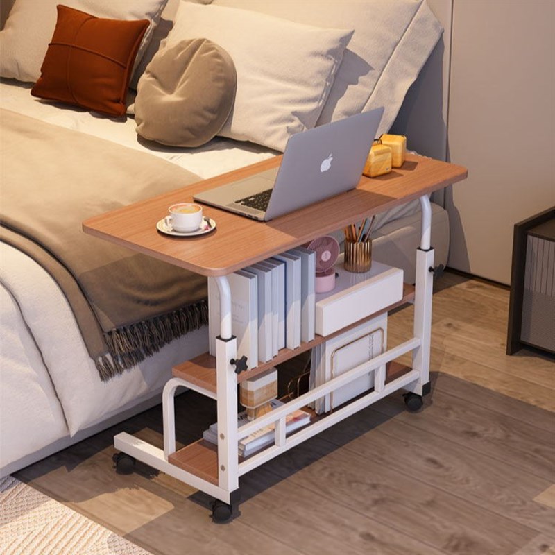 家用升降可移动学习电脑书桌床边桌老人卧室简易小饭桌学公桌