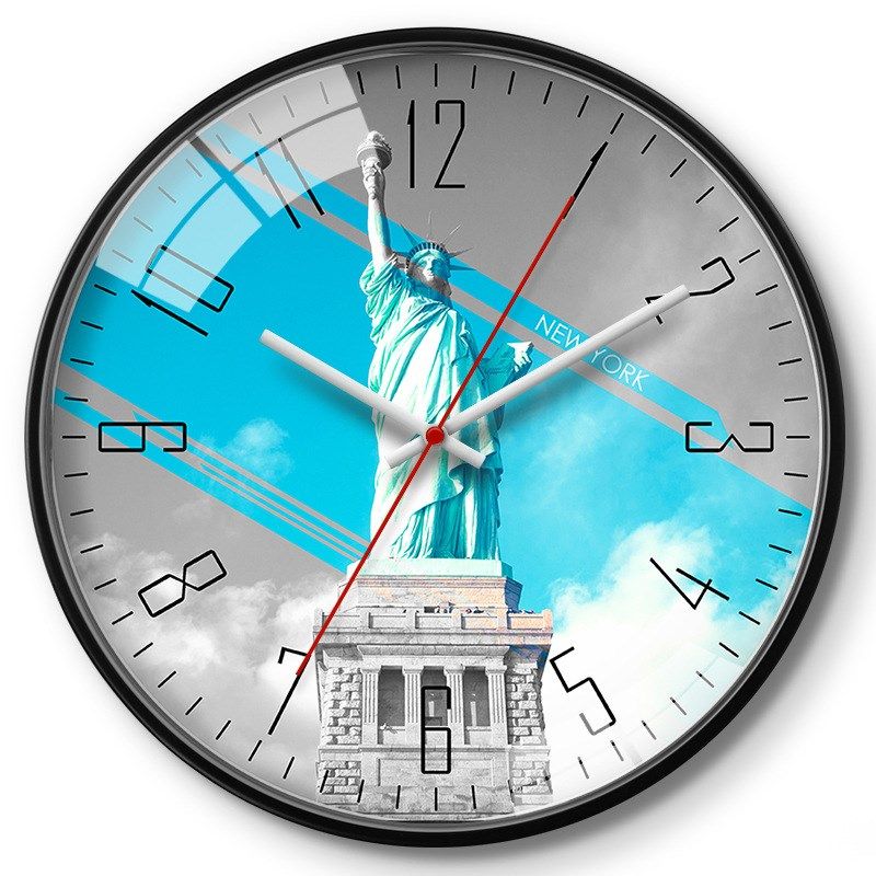 欧式简约现代酒店客厅钟表静音家用复古创意挂钟免打孔时尚轻奢,家居饰品,挂钟,淘宝优惠券,粉丝福利购,淘宝优惠卷