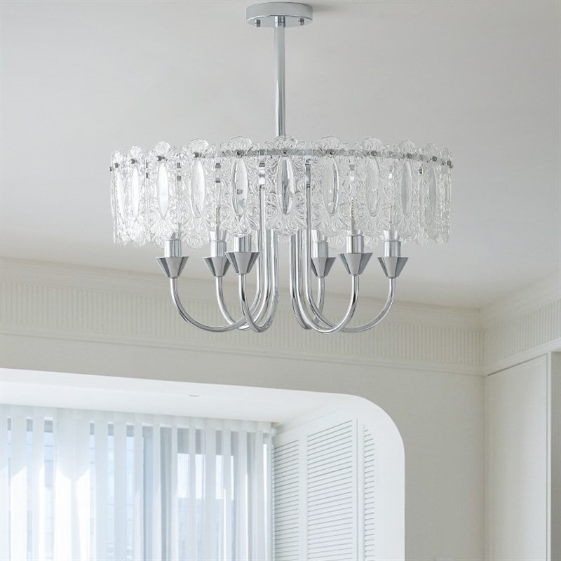 法式奶油风复古卧室吊灯玻璃美式中古水晶客厅餐厅书房衣帽间灯具