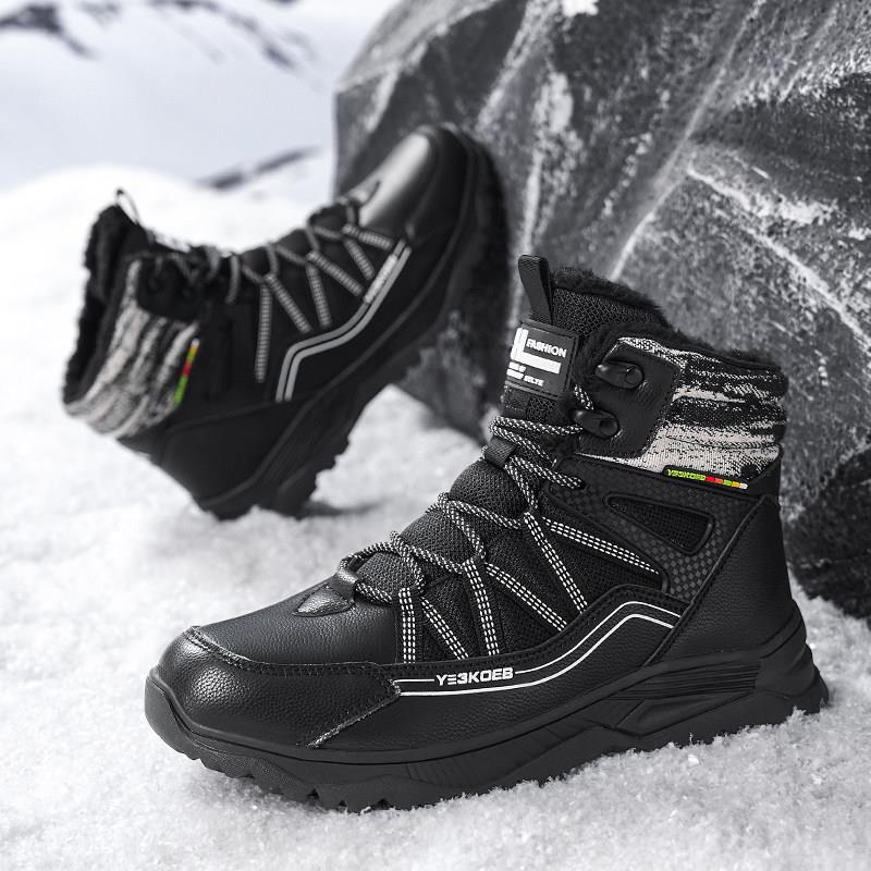 好货高帮雪地靴男款冬季加绒保暖户外男鞋冬款加厚棉鞋靴子马丁靴