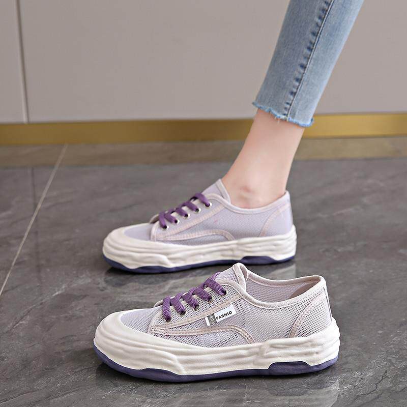 极速帆布鞋女款2026新款夏季透气网面镂空软底运动学生休闲配裙子