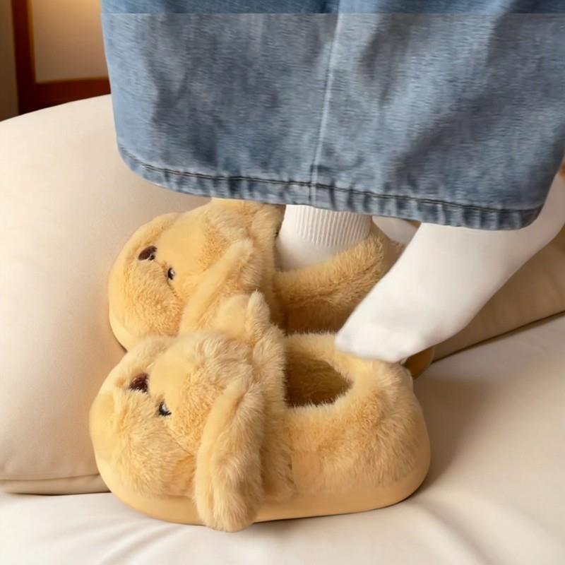 秋冬居家保暖毛绒棉拖可爱