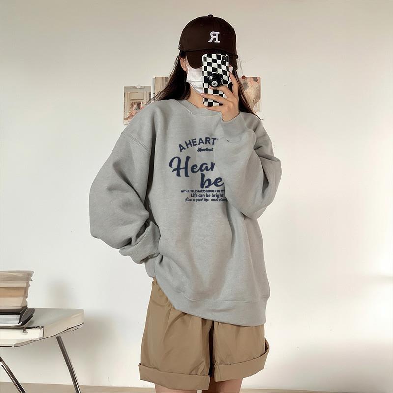 新品藏蓝色女款卫衣圆领20